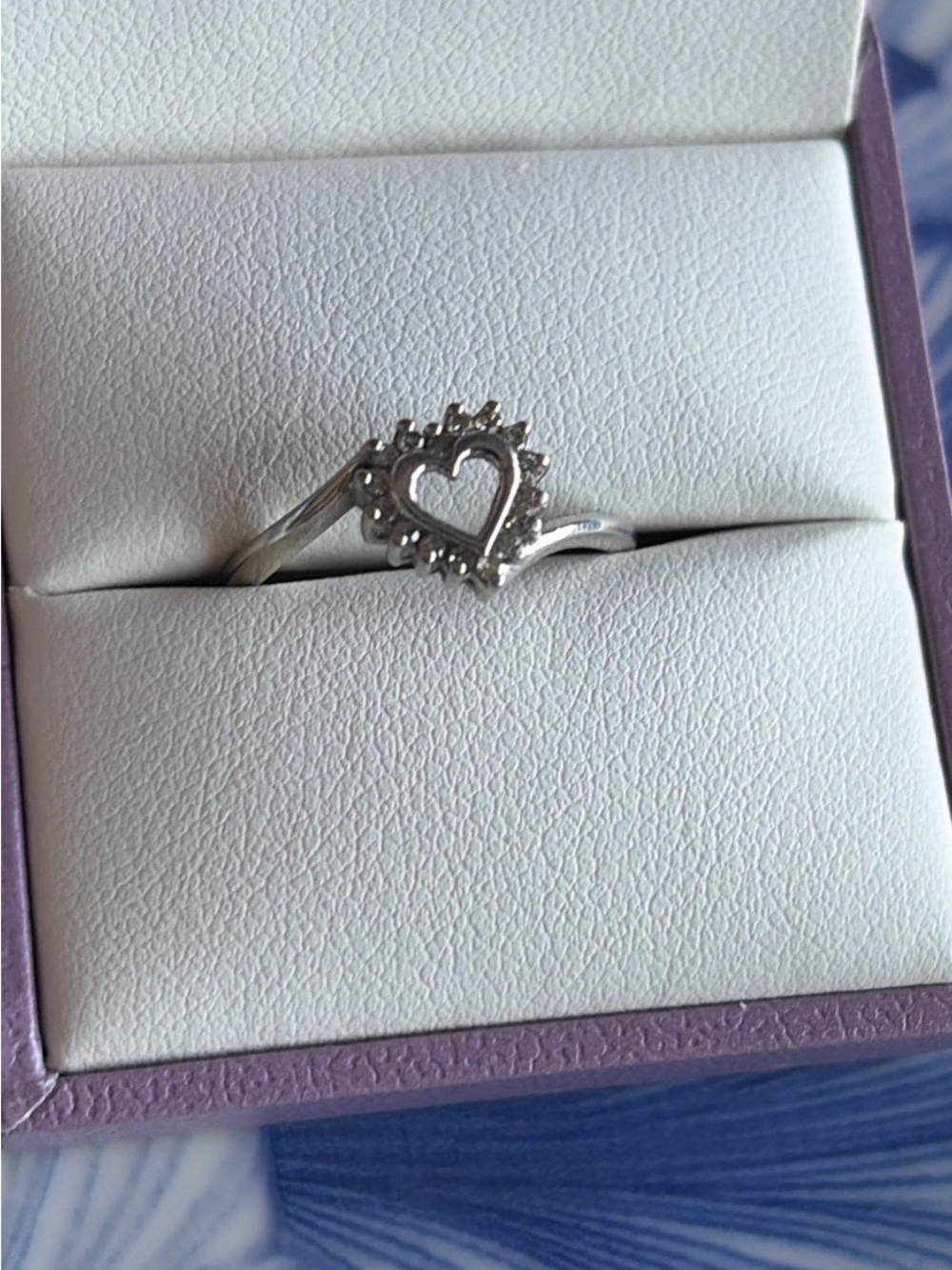 Vintage heart and diamond ring